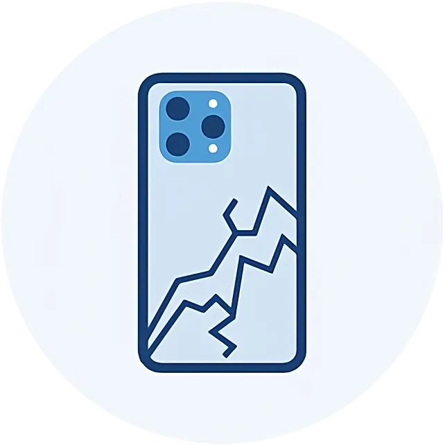 Sprucken baksida? Vi byter den professionellt, använder kvalitetsdelar, testar funktioner, ger garanti och återställer telefonens utseende tryggt och prisvärt.