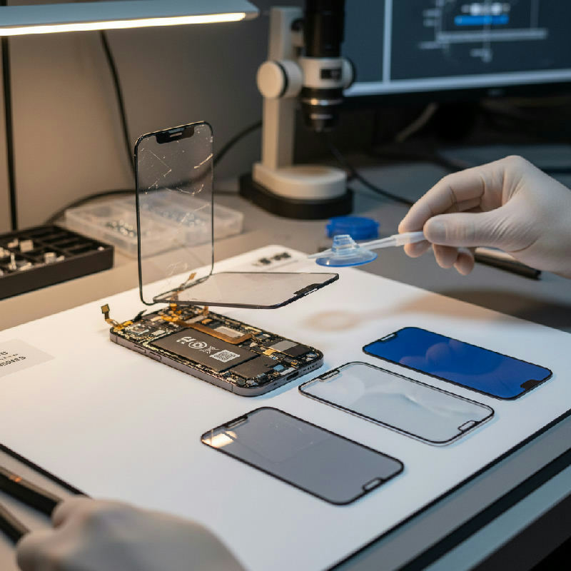 Byta glas på iPhone 16 Pro – kontrollera skada och beställning