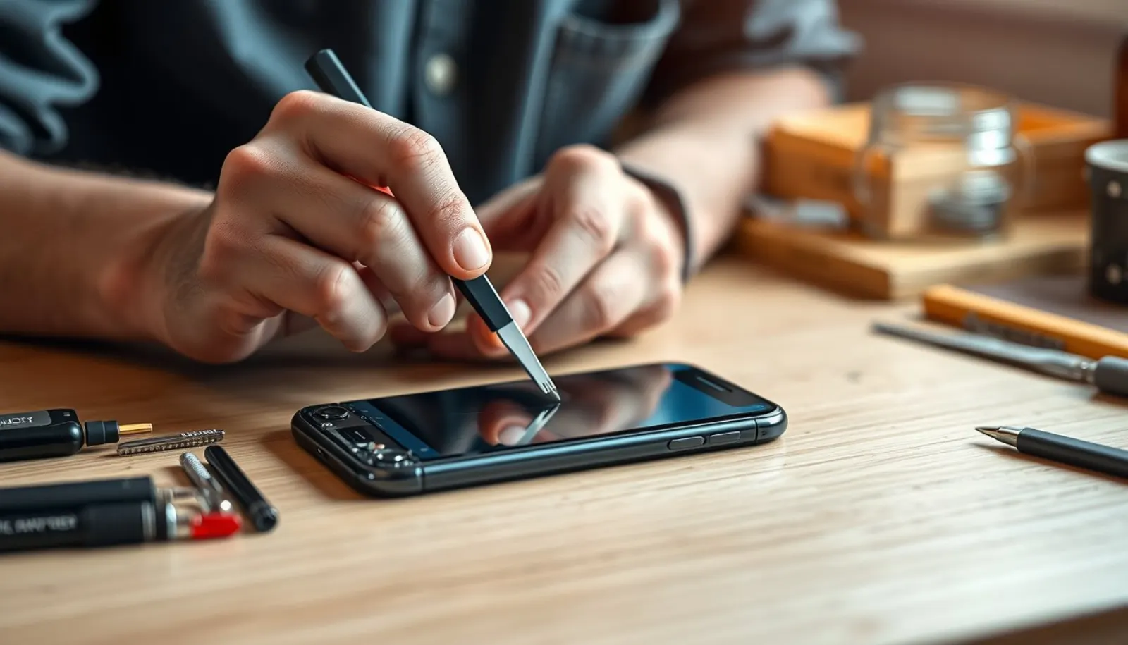 iPhone-sidoknapp fastnar