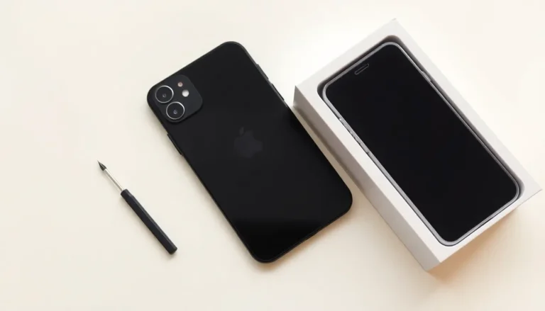 Äldre iPhone bredvid en ny telefon inför valet att laga eller byta