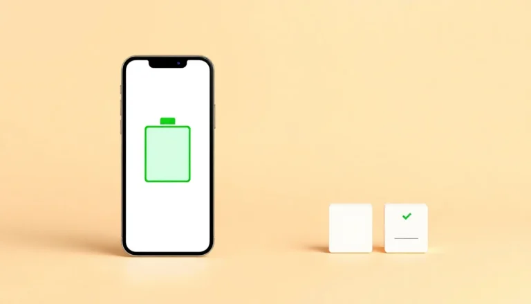 iPhone 11 Pro med grön batterisymbol och jämförelserutor för batteribyte
