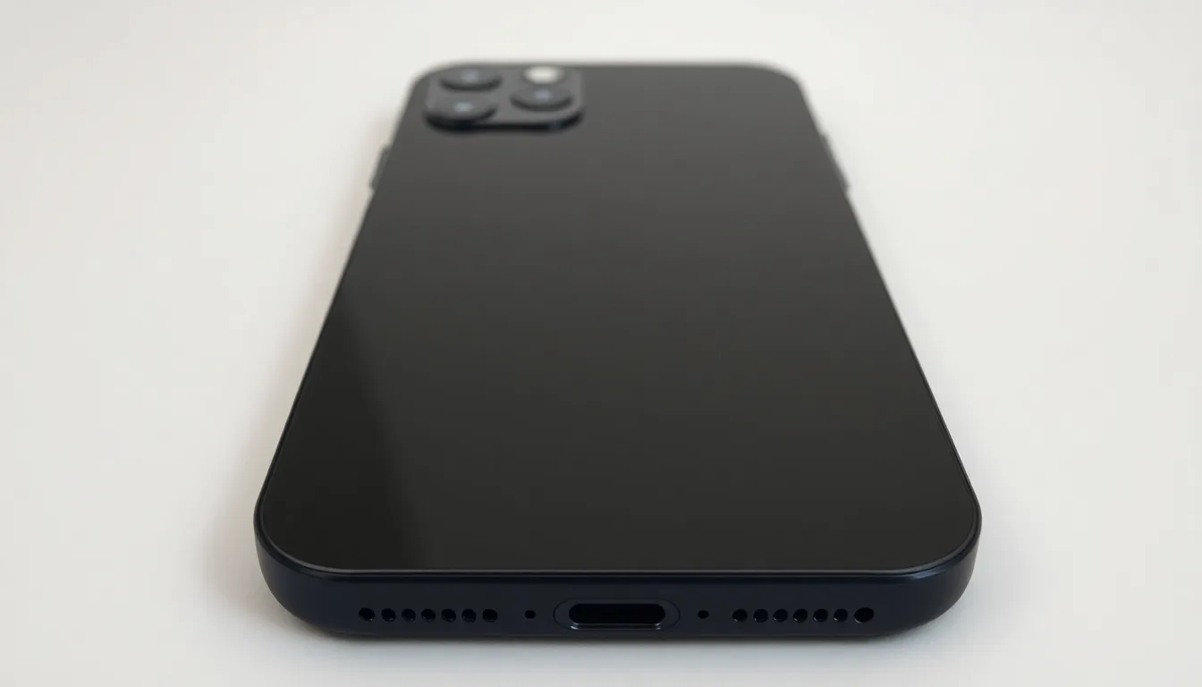 Närbild av laddkontakt på iPhone 12 Pro inför prisjämförelse