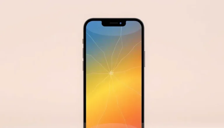 iPhone 12 Pro med sprucken färgskärm inför prisjämförelse av skärmbyte