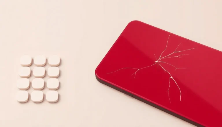 Illustration av sprucket baksidesglas på iPhone 13