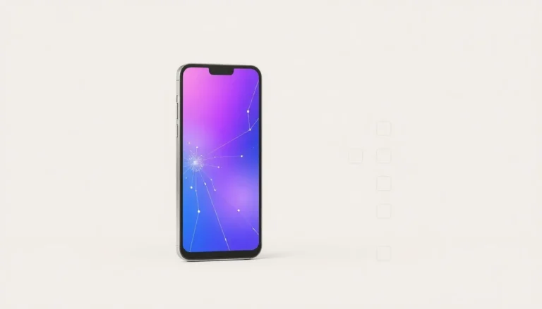 iPhone 13 Pro med sprucken skärm