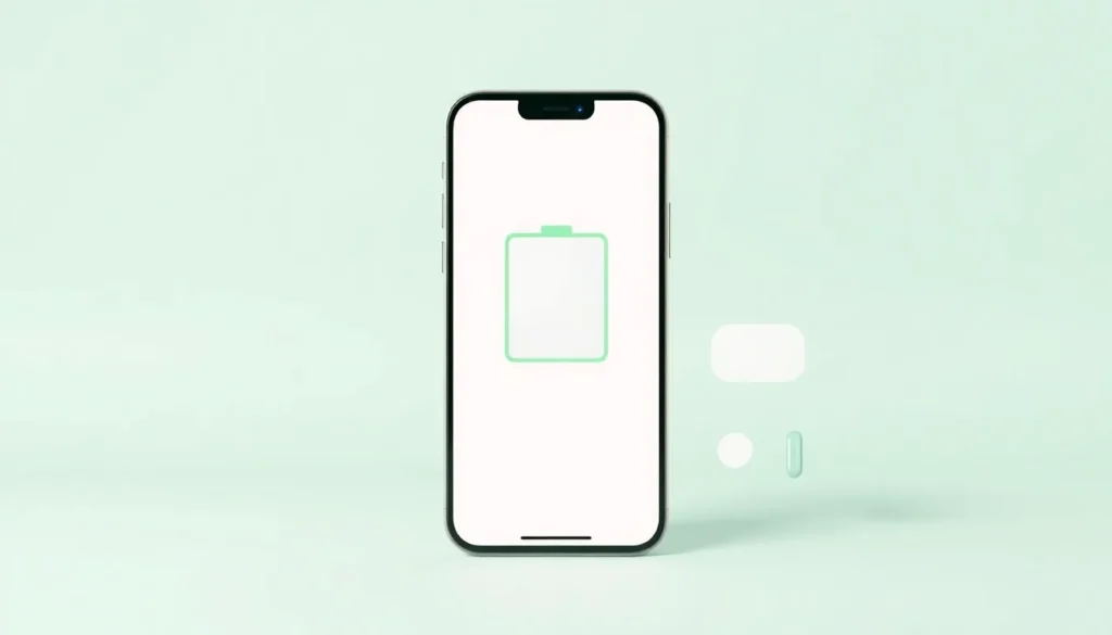 Illustrationsbild av en mobiltelefon med batterisymbol mot en ljusgrön bakgrund