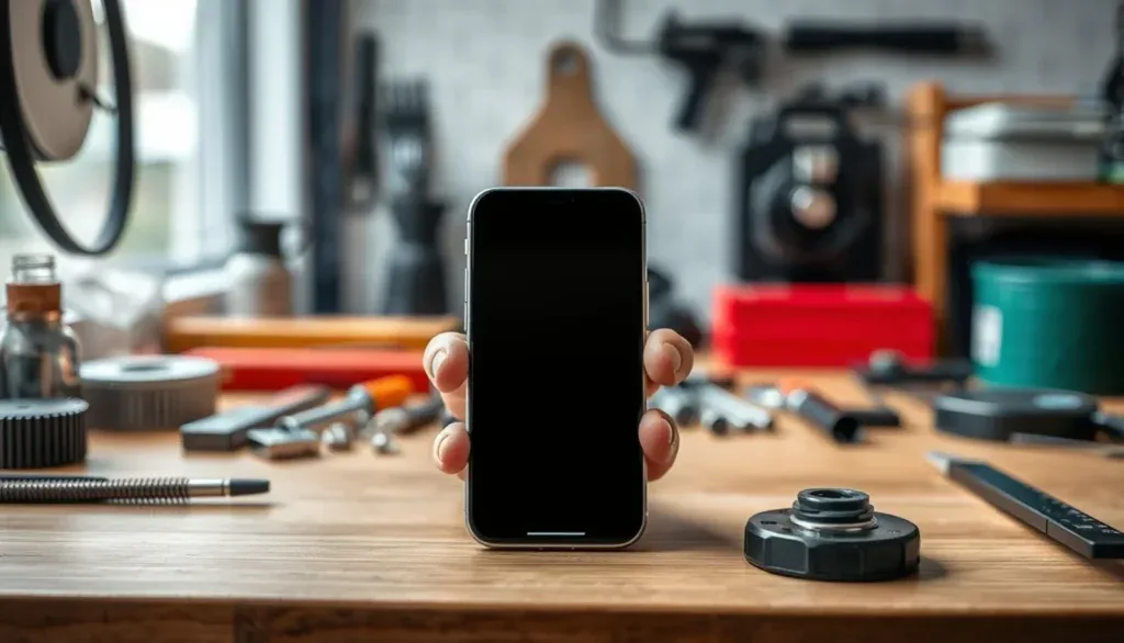 iPhone-framkamera visar svart bild