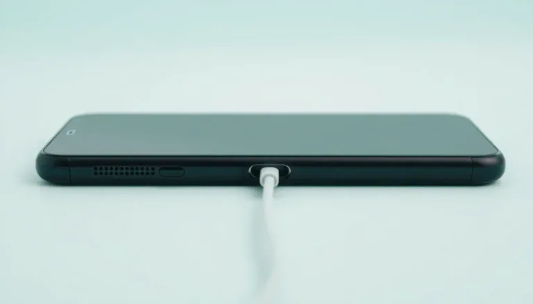 iPhone 12 med laddkabel och synlig laddkontakt inför prisjämförelse