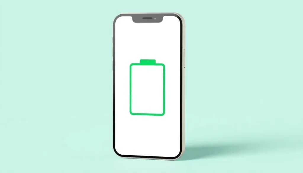 iPhone 13 Pro med batterisymbol på skärmen