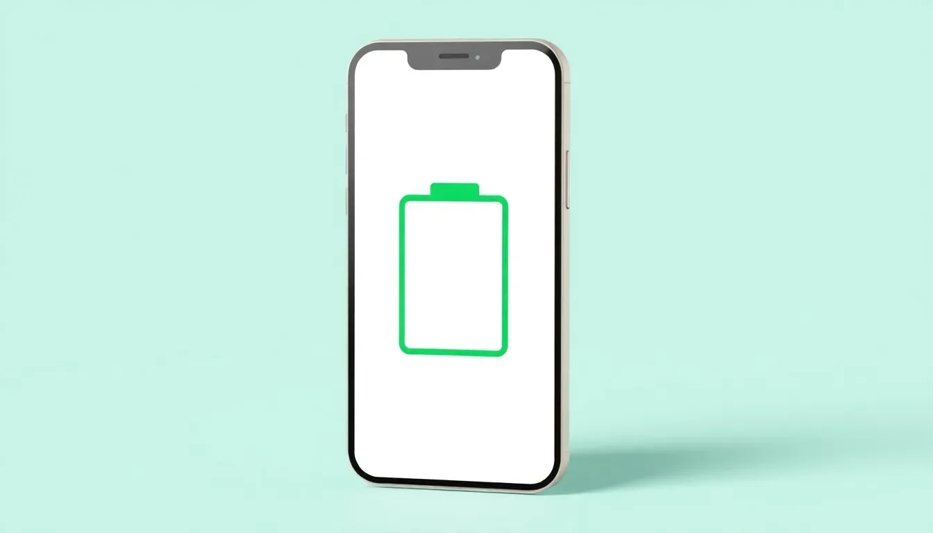 iPhone 13 Pro med batterisymbol på skärmen